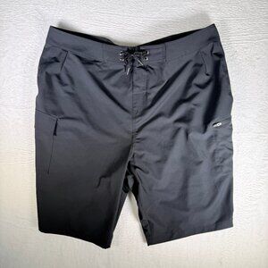 Mivei Swim Shorts Mens Water Resistant Sun Protection Light Weight Black Size 40